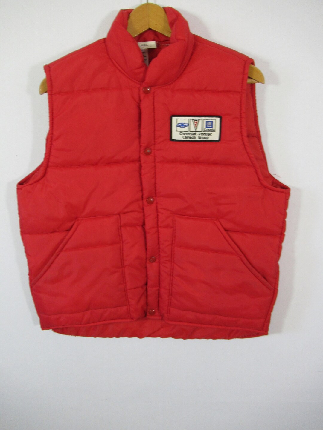 Vintage 70s 80s Chevrolet Pontiac Canada Nylon Vest Size L - Etsy