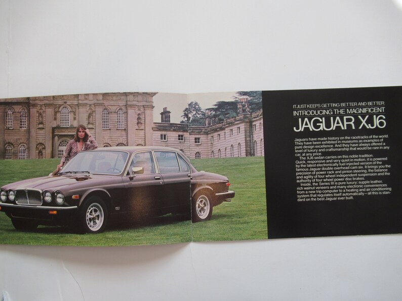 1983 Jaguar XJ6 XJ-S Vanden Plas Car Brochure, Dealer Advertisement, Auto Prospekt, Vintage, American Market image 2