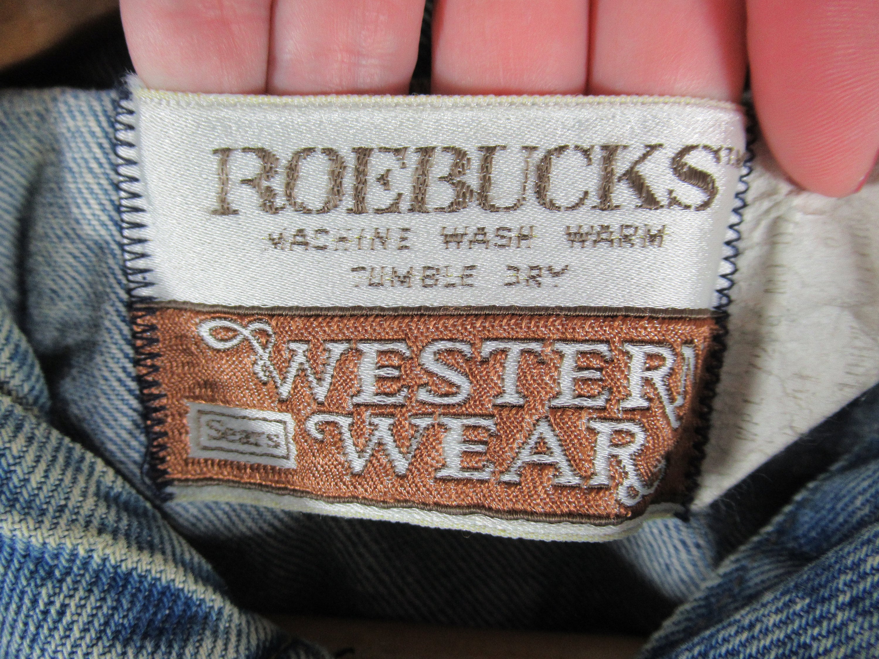 Vintage 70s Sears Roebucks Western Wear Distressed Denim Vintage 70s Sears Roebucks Western Wear Distressed Denim