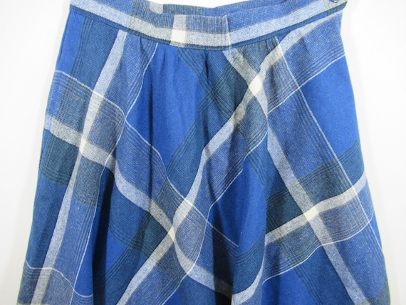 Vintage 70s JCPenney Wool Blend Plaid A-Line Midi… - image 2