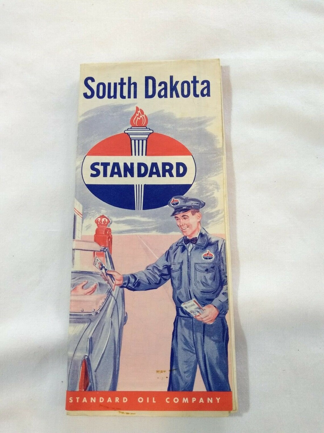1950s Standard Oil South Dakota Gas Station Map Advertising Etsy