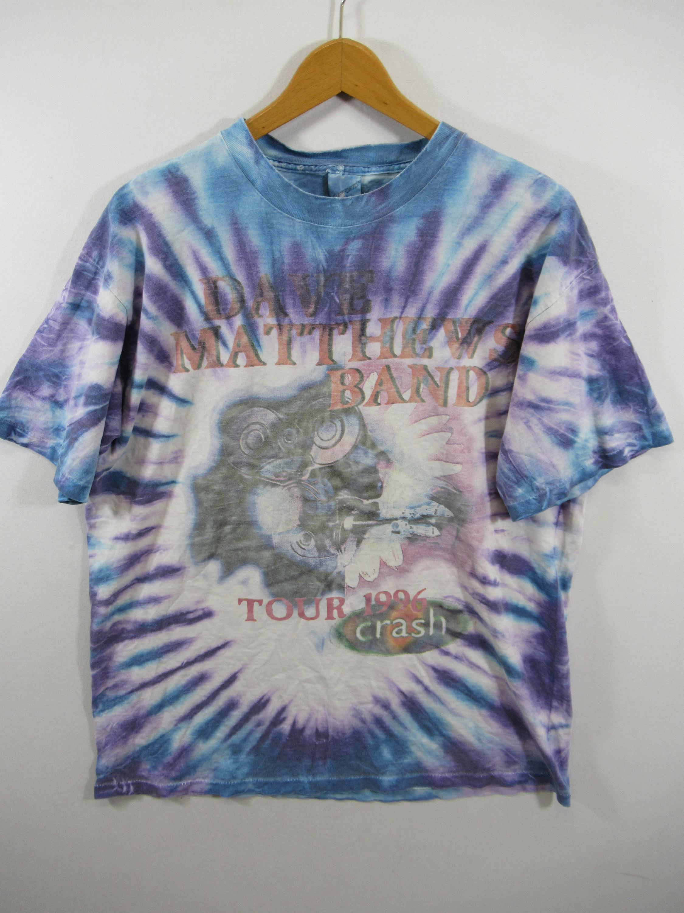 Vintage 90s Dave Matthews Band Crash T-shirt, Tie Dye, Concert