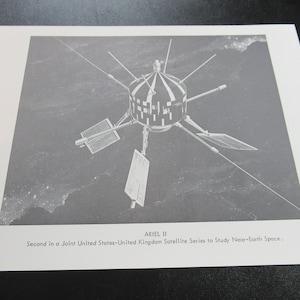 NASA Ariel II United States UK Satellite Space Print 1960s 8x10