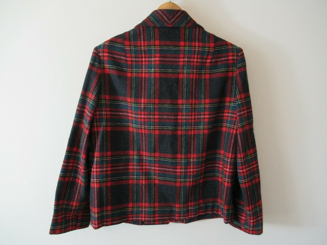 Vintage 80s Pendleton Red Plaid Jacket Women's Blazer | Etsy