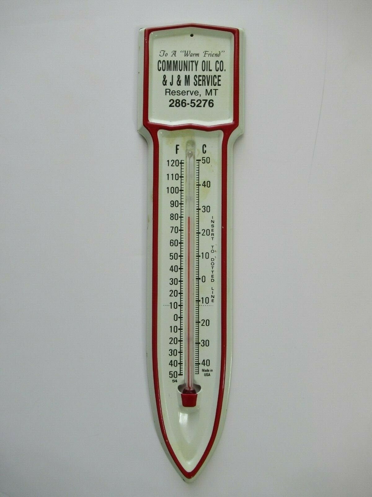 Vintage Montana Community Oil Reserve Thermometer Gas Station Etsy