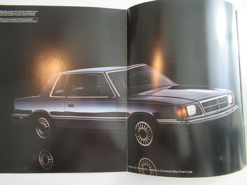 1986 Dodge Aries K Brochure, Vintage Car Advertising, Auto Prospekt - Etsy