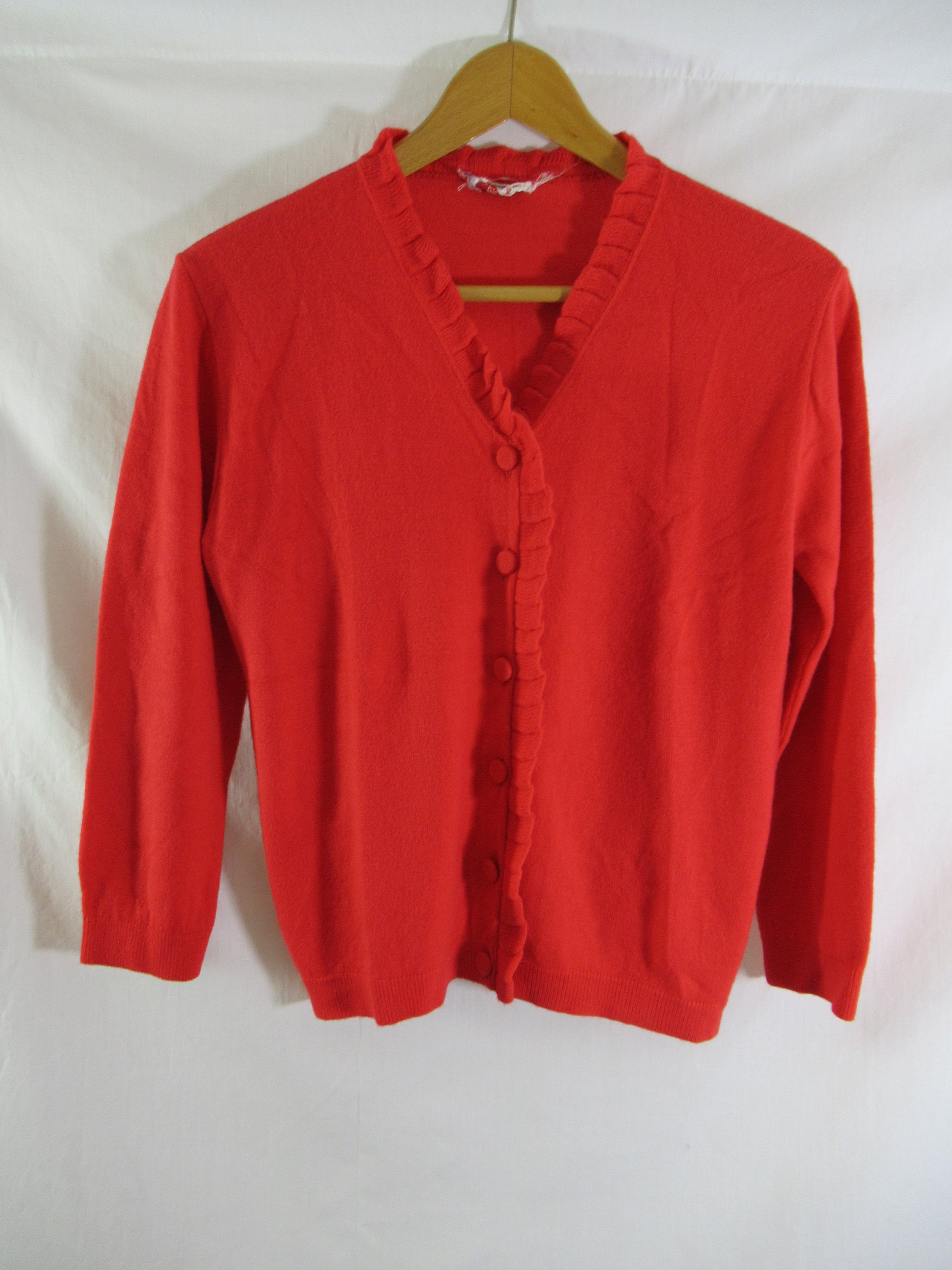 Red vintage cardigan sweater
