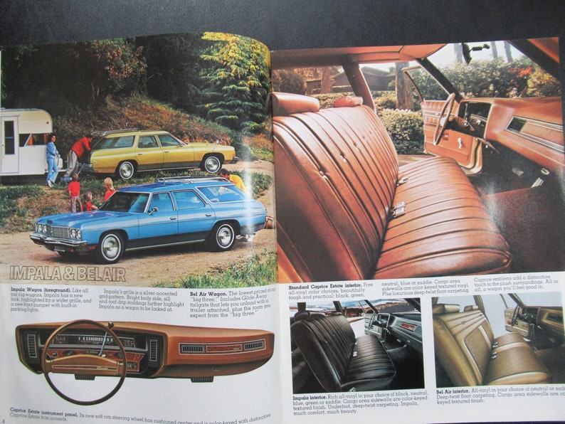 1973 Chevrolet Station Wagon Suburban Blazer Brochure, Vintage Chevy Advertising image 3