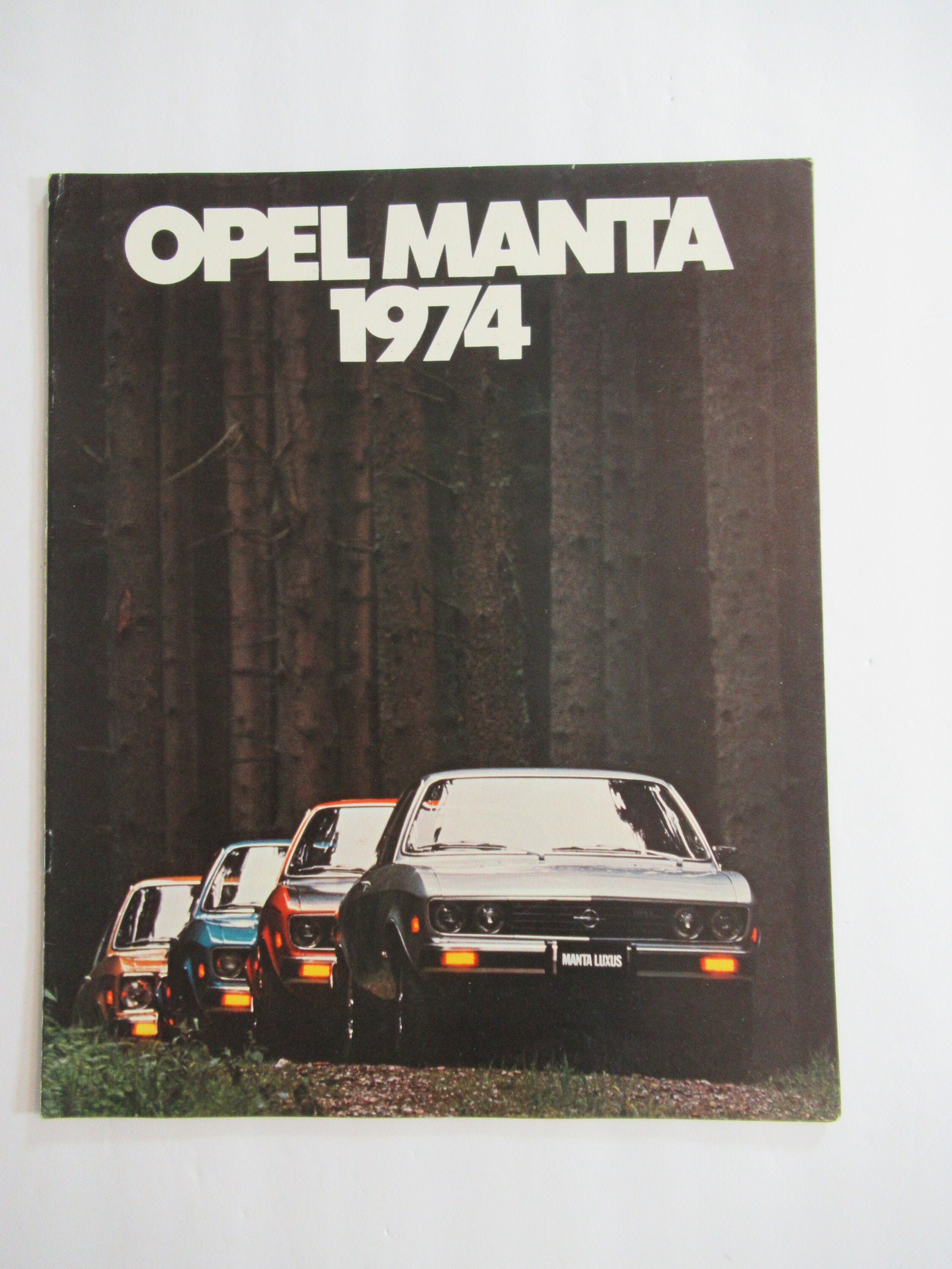 1974 Opel Manta Brochure, Vintage General Motors Dealer Advertising, GM