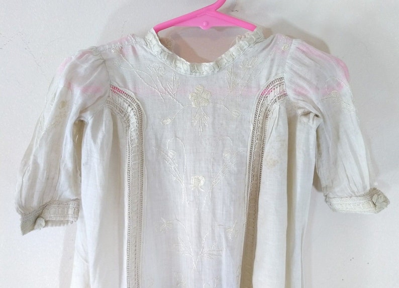 Antique Embroidered Ribbon Lace Baby Infant Christening Gown - Etsy