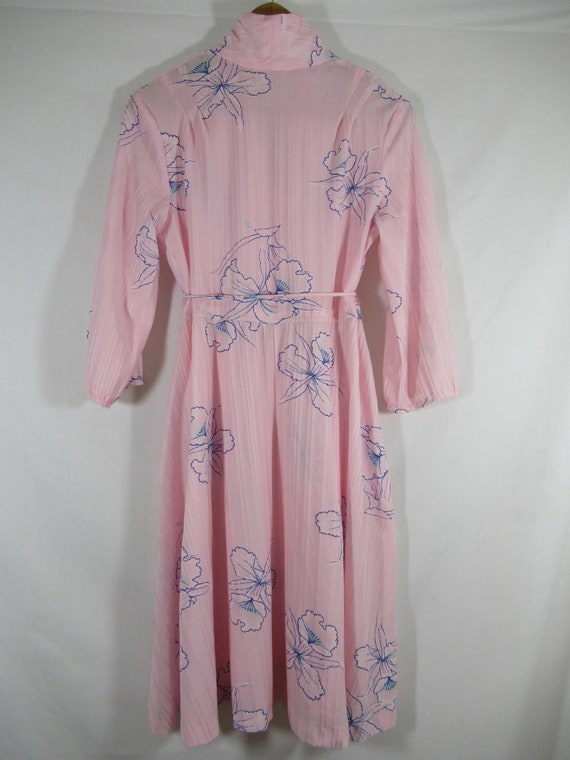 Vintage 70s Pink Polyester Lightweight Midi Dress… - image 7