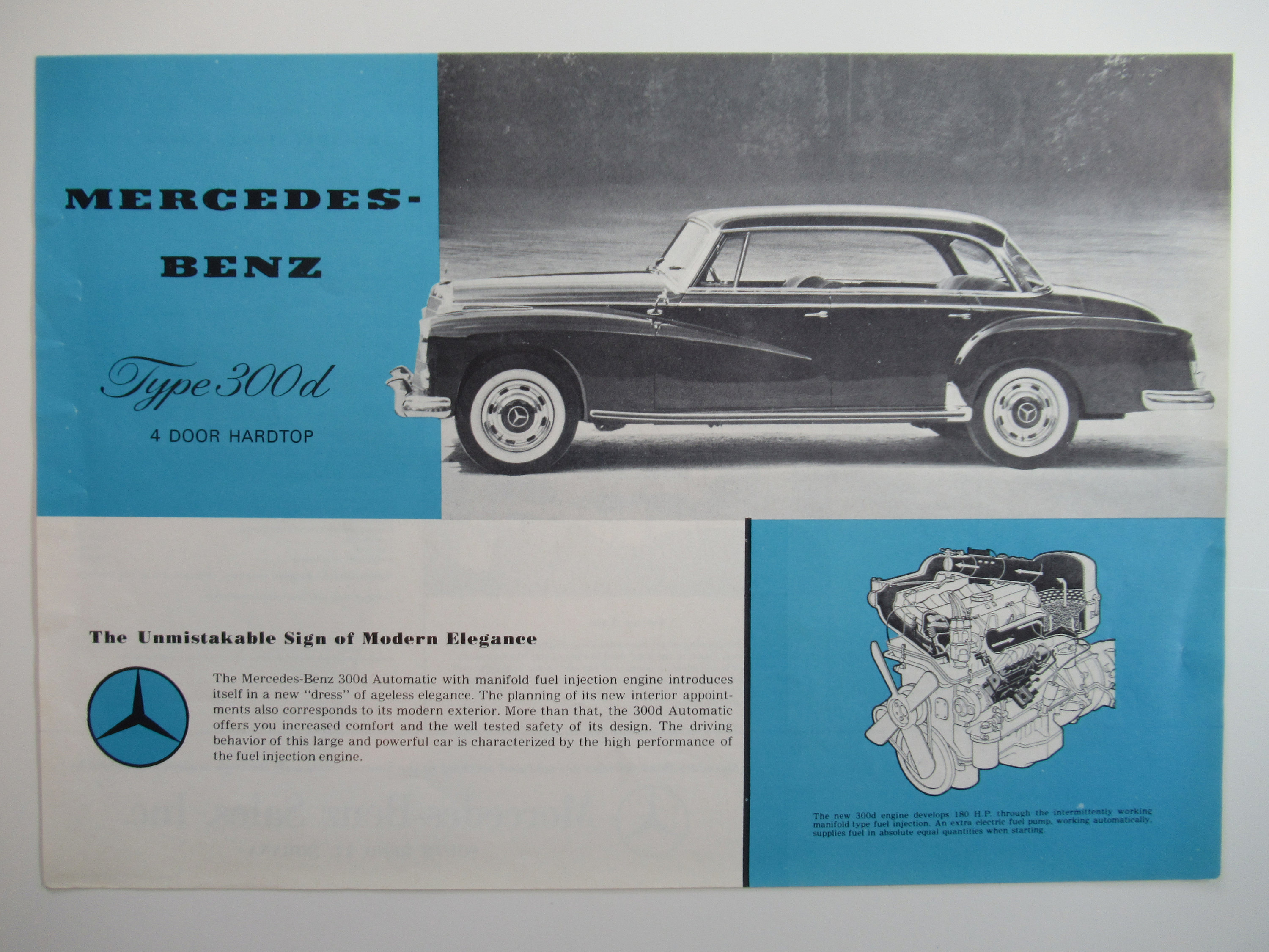 Mercedes-Benz Technical Data カタログ 14冊セット 1950s Mercedes Benz Type 300d Spec Sheet, 4 Door Hardtop, Dealer