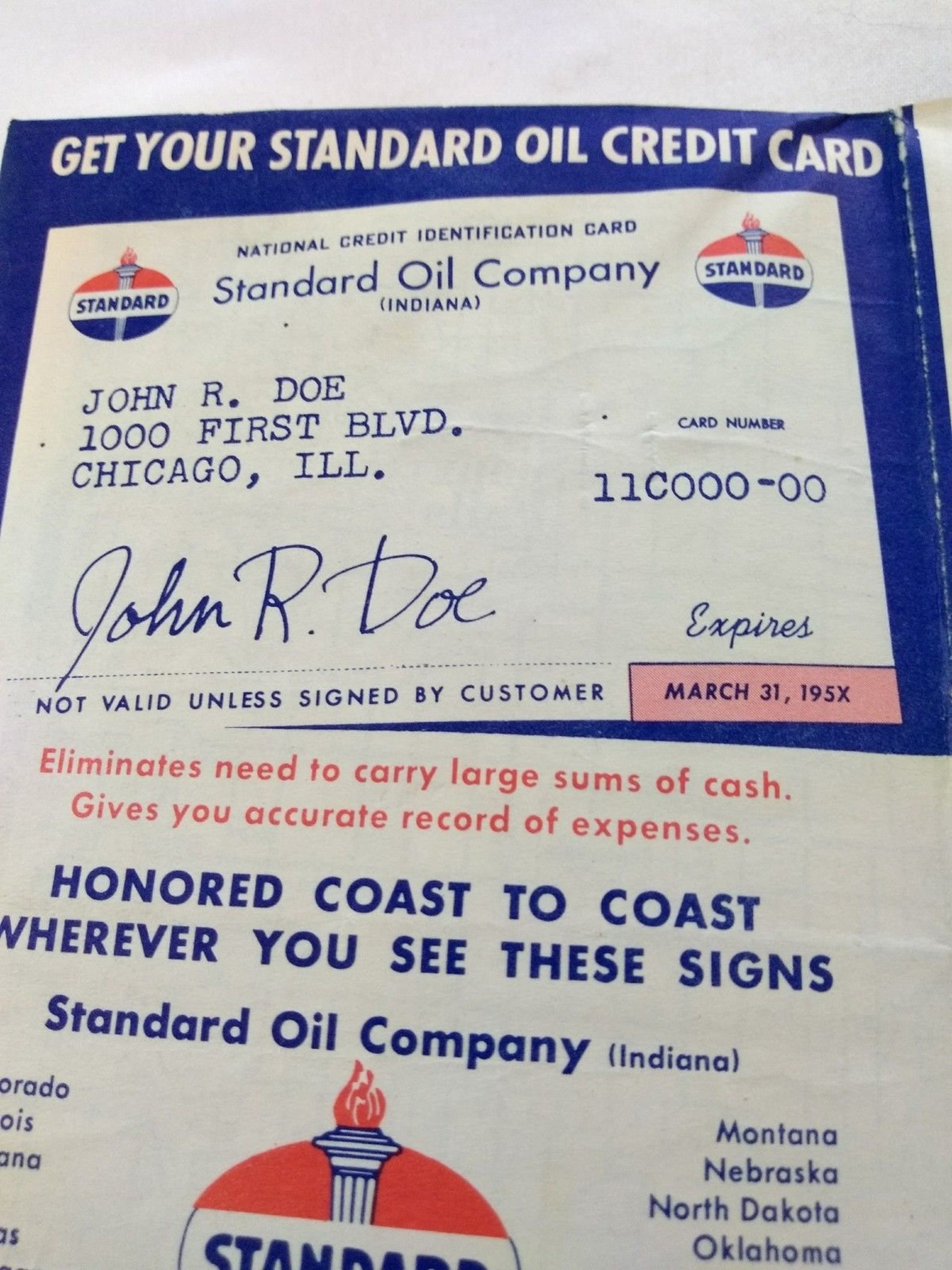 1950s Standard Oil South Dakota Gas Station Map Advertising Etsy