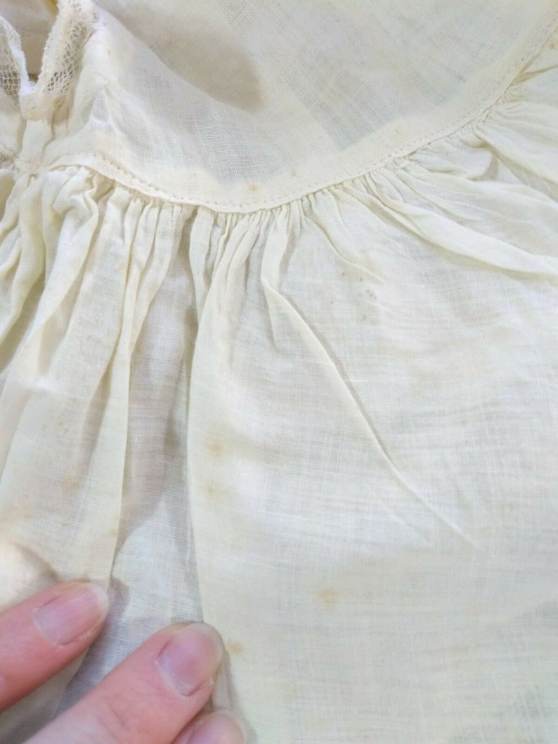 Slip Vintage Antique Filet Lace Handmade Baby Girl Petticoat Cotton