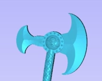 Battle axe STL for CNC carving
