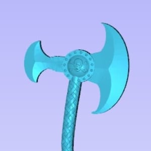 Battle axe STL for CNC carving