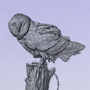 Barn Owl stl, owl stl, owl wall art, owl cnc, cnc owl