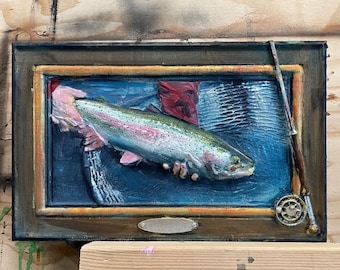 Rainbow Trout CNC Model, Fishing Art (STL File)