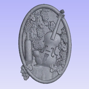 violin stl, Wine stl, music stl, violin wall art stl,