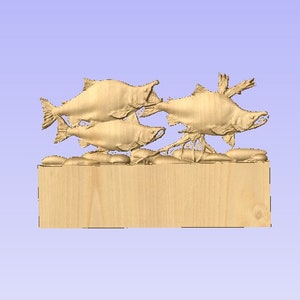 Red Salmon STL, sockeye salmon stl, cabin sign stl