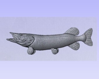 Muskie 3D STL digital fil, CNC-sniderimodell
