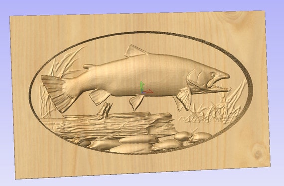 Trout STL, Trout File for CNC Carving -  Canada