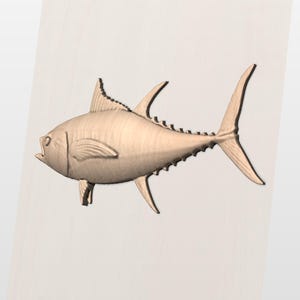 Tuna 3D digital STL file, tuna stl, tuna for cnc, cnc tuna, yellow tail tuna stl, tuna fishing, tuna art