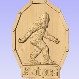 BIg Foot  STL file, Digital stl of Big foot, Big foot for CNC carvers, Big foot cnc, bigfoot digital file