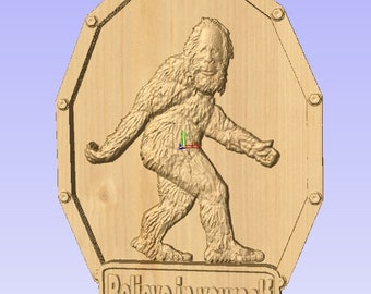 Bigfoot CNC-snijwerk STL-bestand (digitaal)