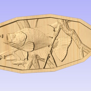Crappie bass STL, Crappie CNC model