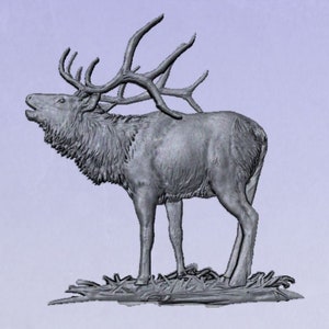 Bull Elk Stl digital file, bugling bull elk, elk art, Digital file bull elk, digital stl file, elk stl, elk digital file, elk cnc