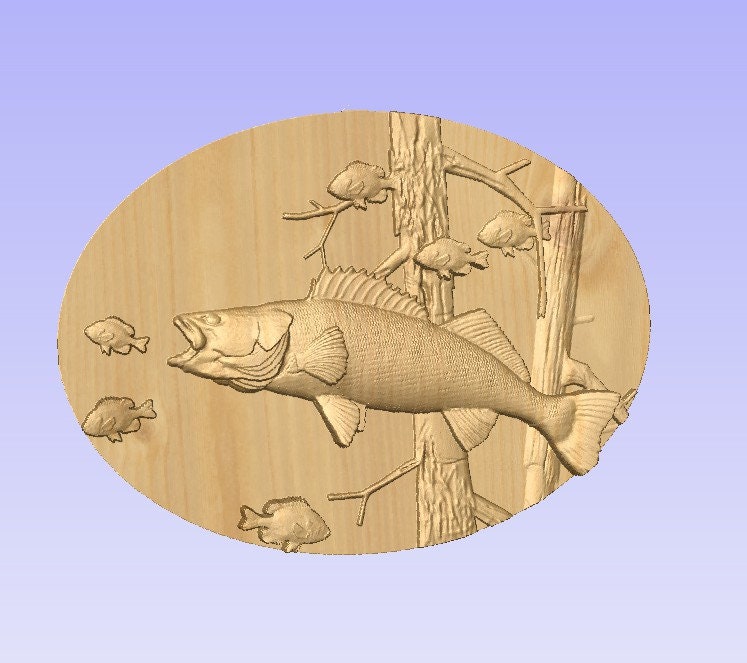 Walleye Cnc Router Files Walleye Feeding on Bluegills STL, Fishing CNC Carving File - Etsy