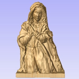Nativity stl,Mary stl, digital Mary file for cnc