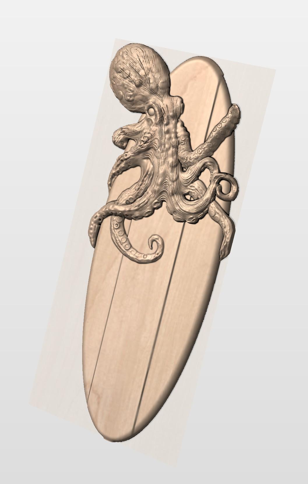 Octopus Surfboard - Etsy