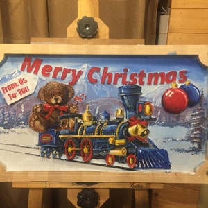 Christmas Train stl, Christmas stl, Christmas cnc, cnc Christmas art