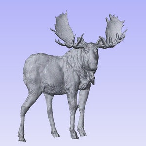Bull Moose STL, Moose stl, moose for cnc, 3 d moose file, Alaskan moose stl