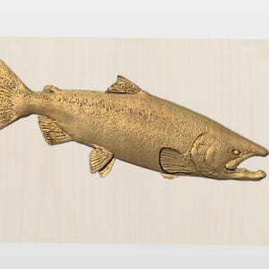 King Salmon stl, chinook stl, chinook salmon stl