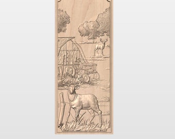 Whitetail Buck Table CNC Design STL