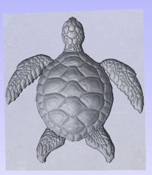 Sea Turtle 3D STL File for CNC Carving (Digital Download)