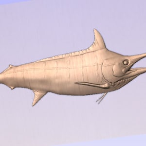 Blue Marlin STL  ( new file.  first person to buy this, carve it, post a picture of the finished carve gets a 20 dollar gift card here)
