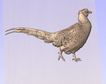 Modelo 3D de faisán gallo STL para CNC