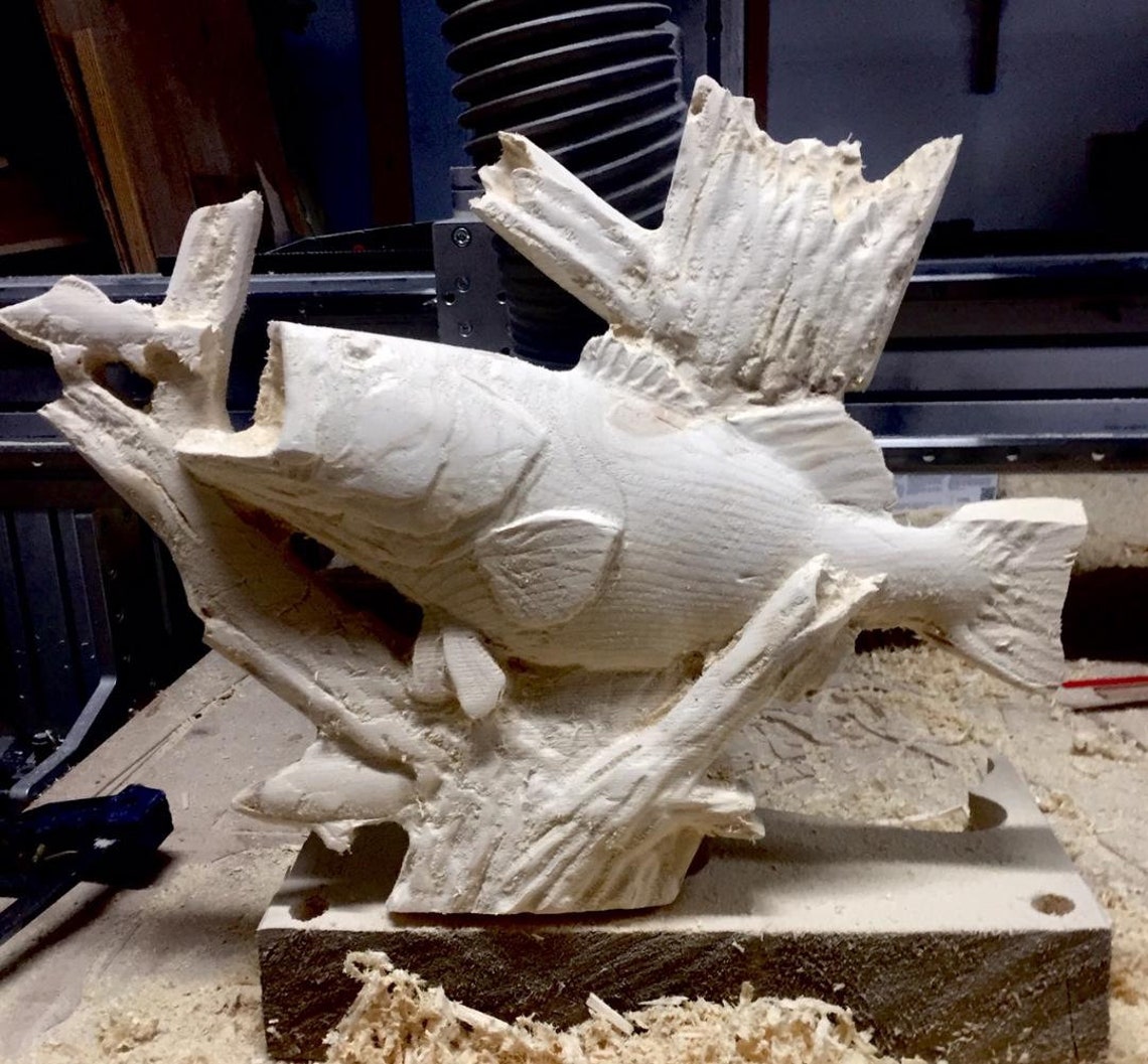 Large Mouth Bass Eating Perch Etsy