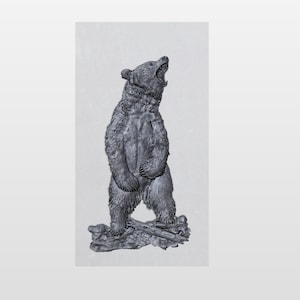 Urso pardo 3D STL, arquivo digital Griz, urso pardo STL, urso pardo stl