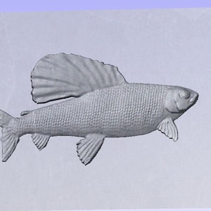 Modelo STL de pez tímalo, listo para máquina CNC