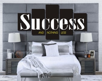 Success Canvas Print Set - Quote Wall Decor, Quote Wall Print, Quote Poster, Motivational Quote Canvas, Motivational Quote Wall Art