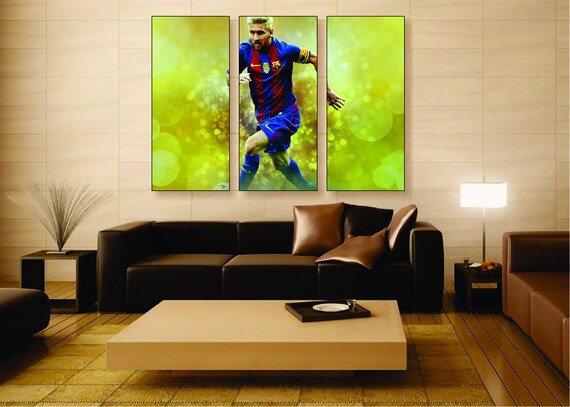 Lionel Messi Canvas Print Set Fc Barcelona Poster Football Canvas Print Football Wall Art Messi Poster Messi Wall Art Messi Art Print