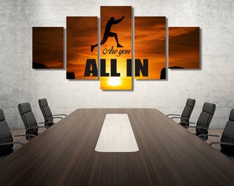 All In Canvas Print Set - Quote Wall Decor, Quote Wall Print, Quote Poster, Motivational Quote Canvas, Motivational Quote Wall Art, Decor