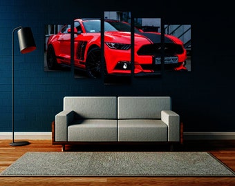 S550 Mustang Canvas Set - Car Canvas Set, Car Wall Decor, Car Wall Print, Car Poster, Mustang Poster, Mustang Wall Art, Mustang Canvas Print