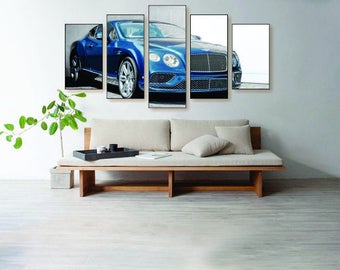 Bentley Coupe Canvas Set - Car Canvas Set, Car Wall Decor, Car Wall Print, Car Poster, Bentley Poster, Bentley Wall Art