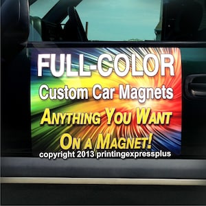 2 - 12x12 Custom Car Magnets Magnetic Auto Truck Signs - Free Design Included - FREE SHIPPING